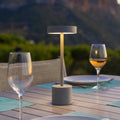 Roby - Lampe De Table Sans Fil - Acier - Gris