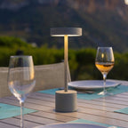Roby - Lampe De Table Sans Fil - Acier - Gris