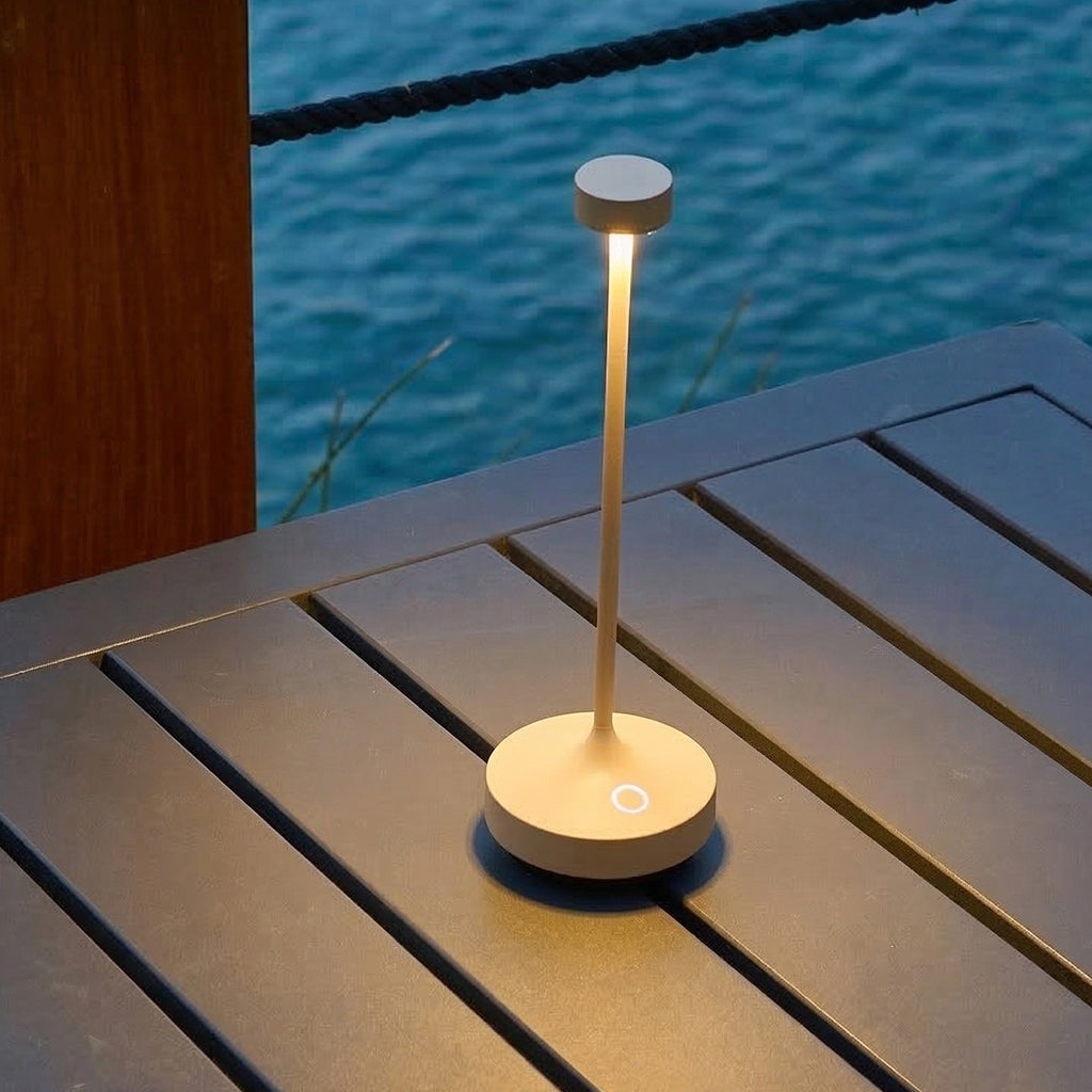 Ruby - Lampe De Table Sans Fil - Acier - Beige