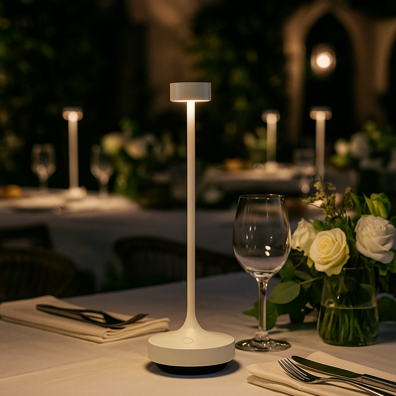 Ruby - Lámpara de mesa inalámbrica - Acero - Blanco