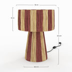 Soléa - Striped Terracotta Palm Leaf Lamp
