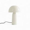 Joy - Lámpara de mesa de metal blanco con acabado brillante