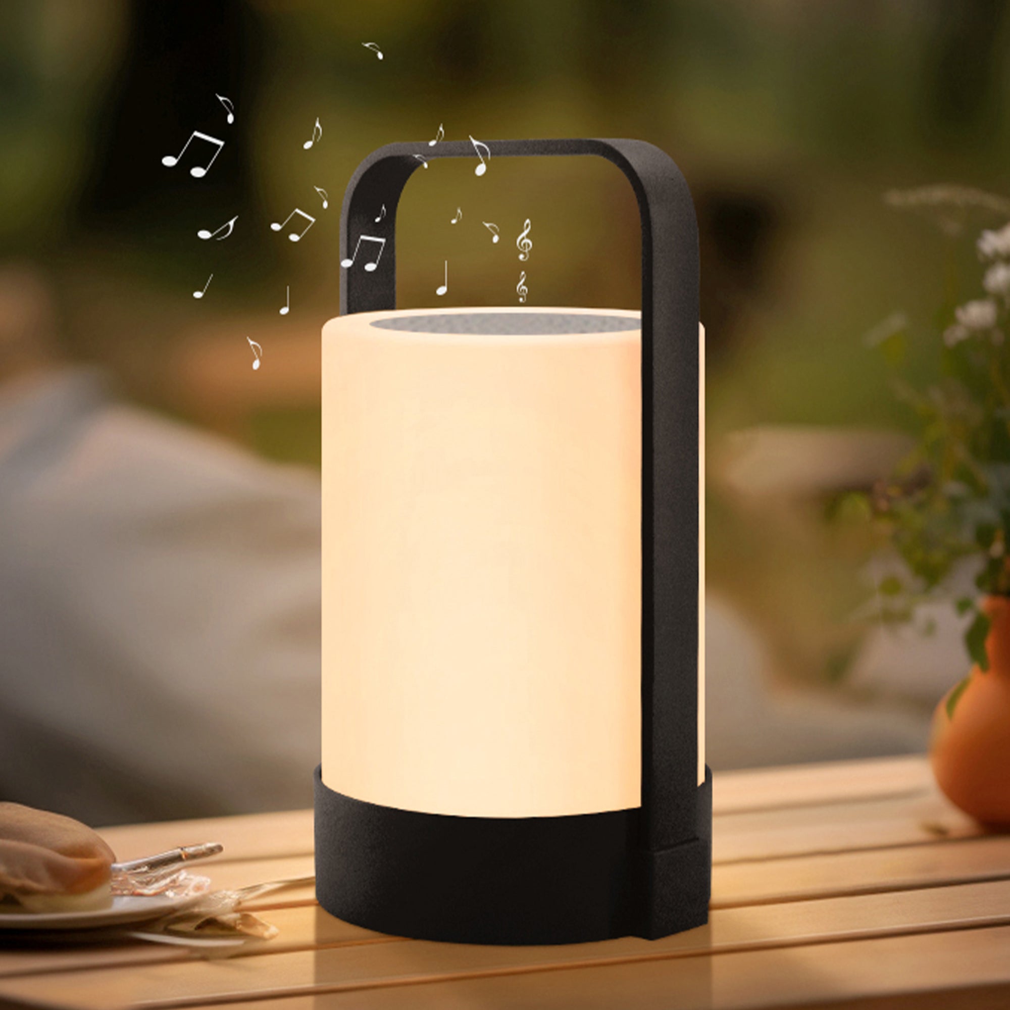 Nina - Bluetooth Speaker Lamp - Polyethylene - Grey