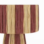 Soléa - Striped Terracotta Palm Leaf Lamp