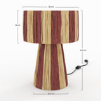 Soléa - Striped Terracotta Palm Leaf Lamp