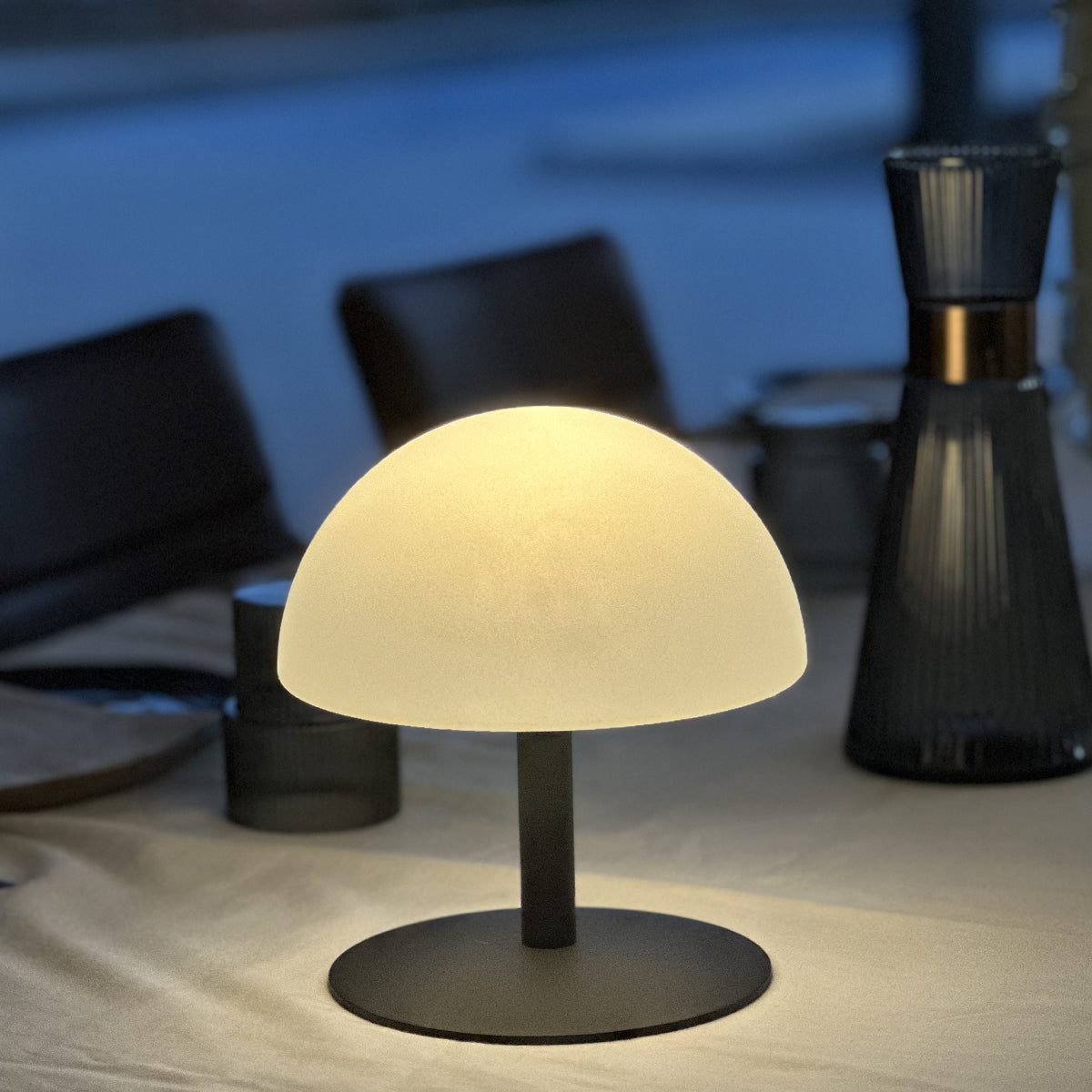 Neptune - Lampe De Table Sans Fil - Plastique - Gris