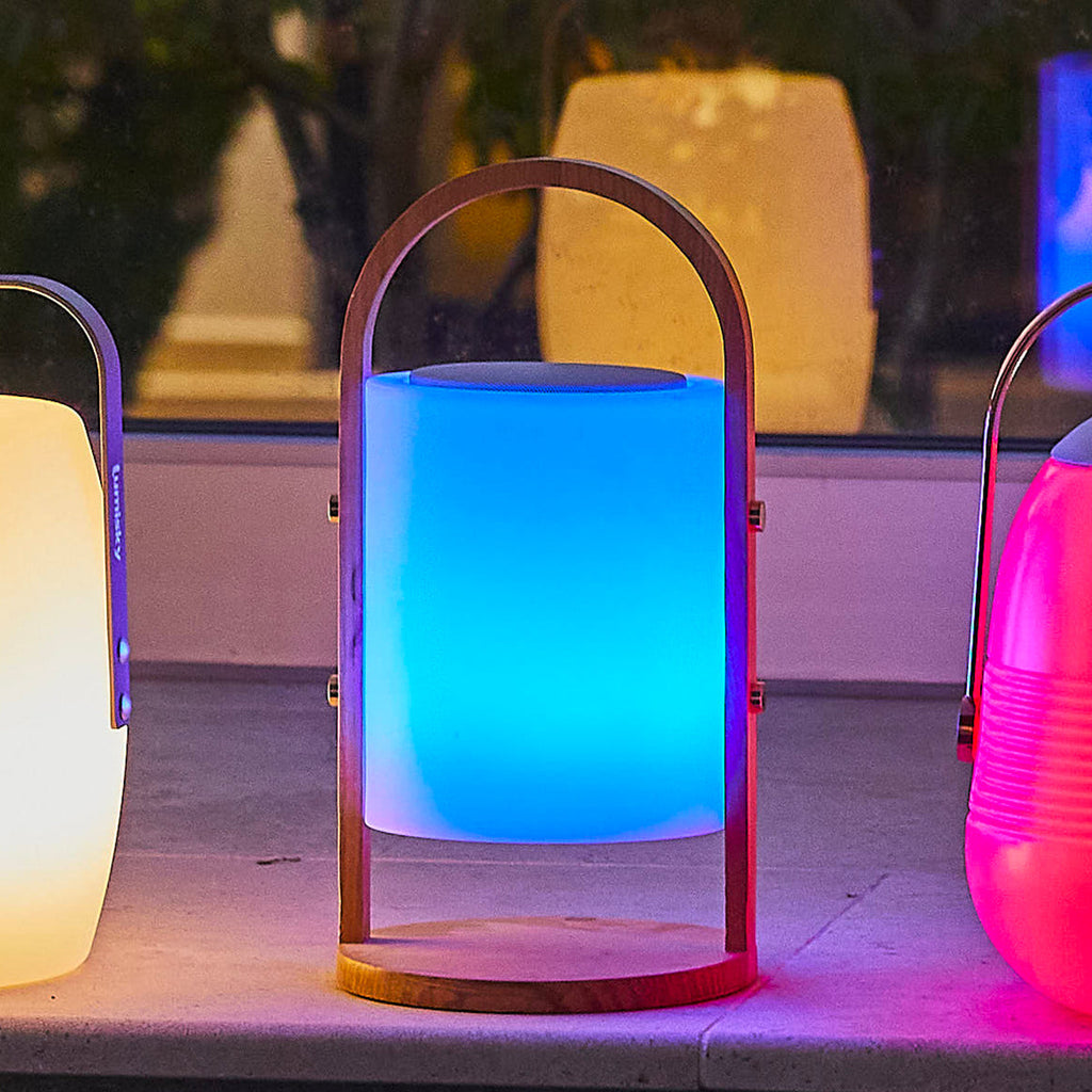 Woody - Lampe Enceinte Bluetooth - Bois - Bois