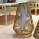 Salomea - Linterna solar - Ratán - Beige
