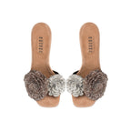 Lavinia Prailine high-heel sandal featuring signature Florette embellishments in elegant tones.