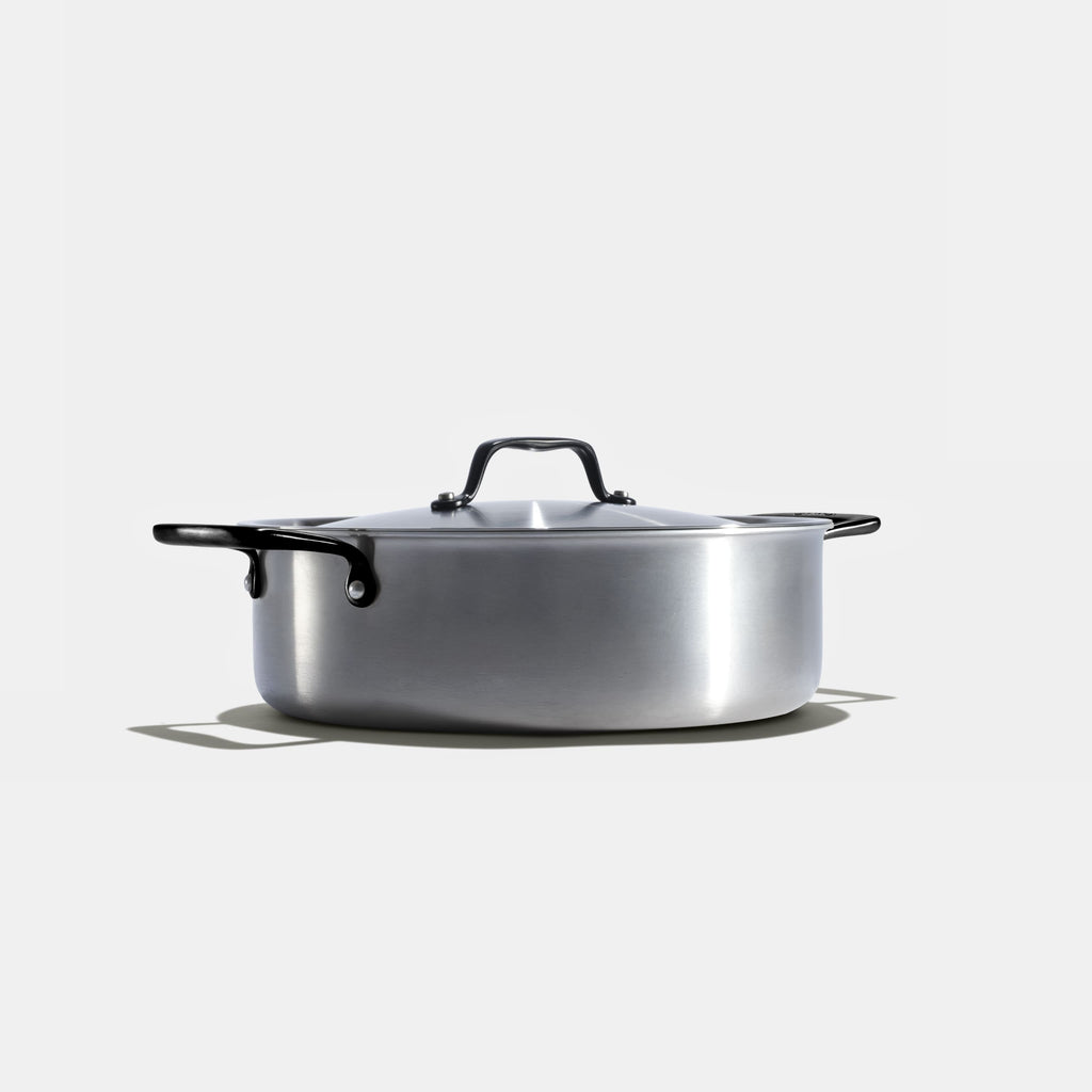 Le Rondeau En Inox, Poignées Noires - 26cm