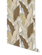 Rollo de Papel Pintado Leaf - Tierra De Sombra
