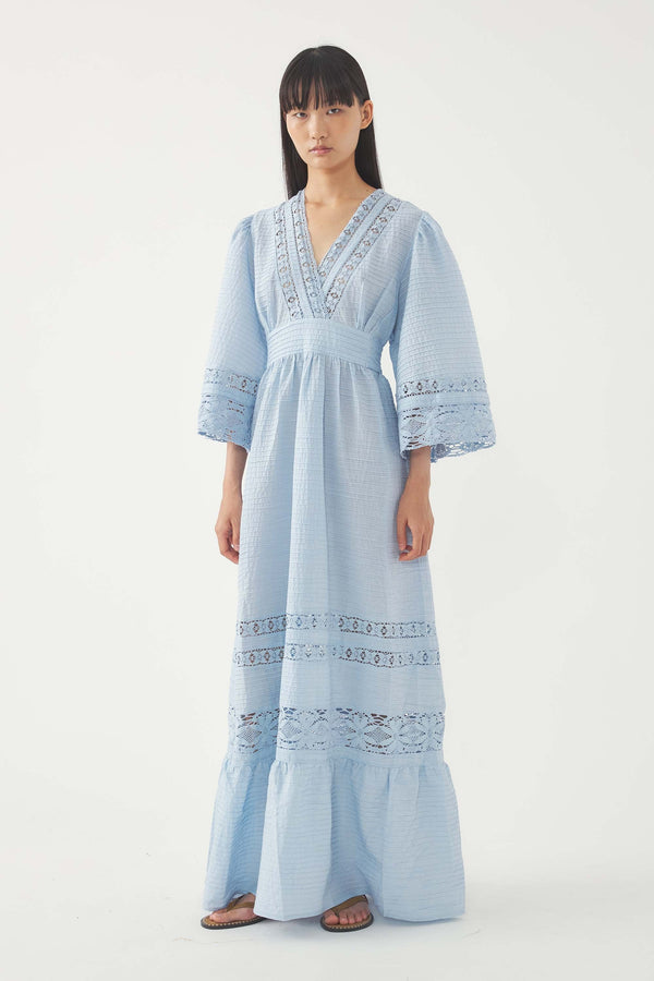 Vestido largo Lena - Cielo