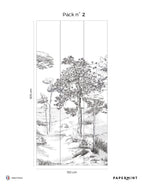 Fotobehang Les Pins - Basalte