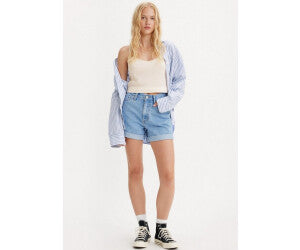 Levi'S® Rolled 80’S Mom Shorts Back To Blue A55640006 Vaquero Corto Mujer