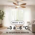 Libellule Oak Finish | Ceiling Fan – Ø 137 Cm