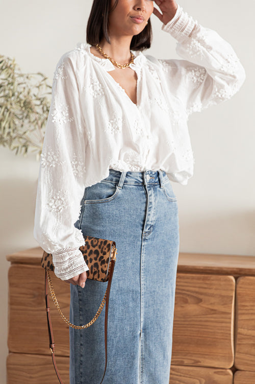 LICONI Blanco - Camisa Texturizada