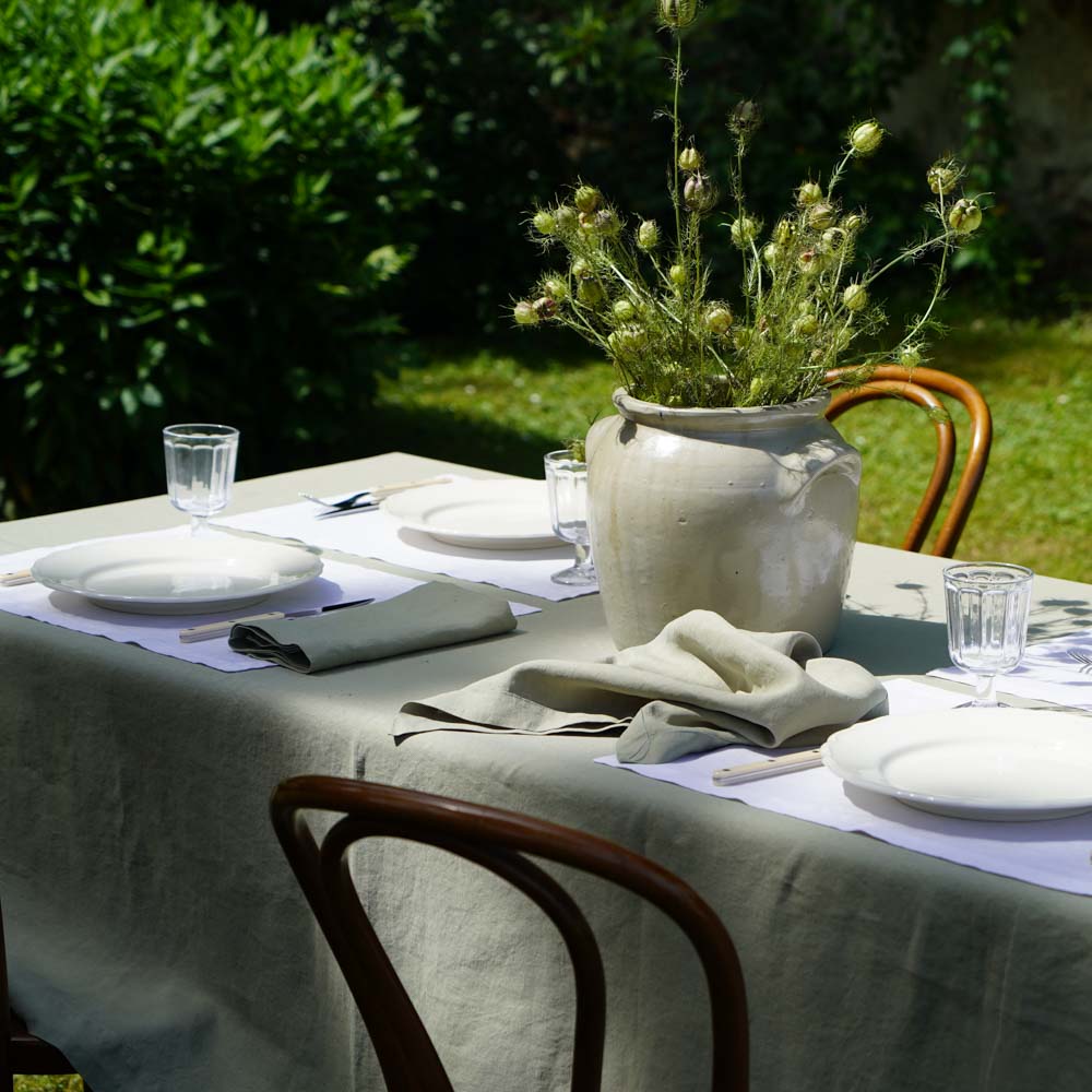 Tablecloth - Washed Linen - Sage Green