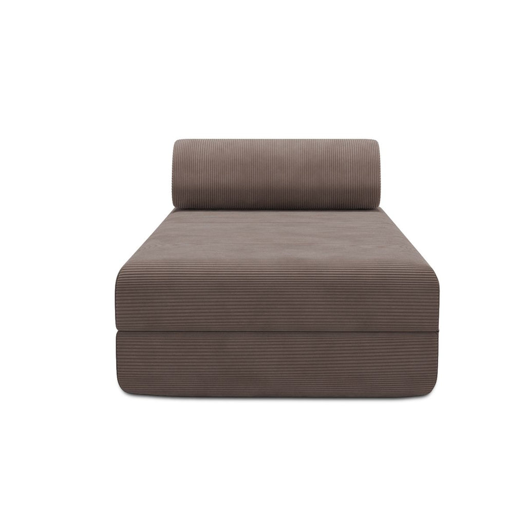 3-Seater Modular Sofa - Striped Outdoor Fabric - White and Grey