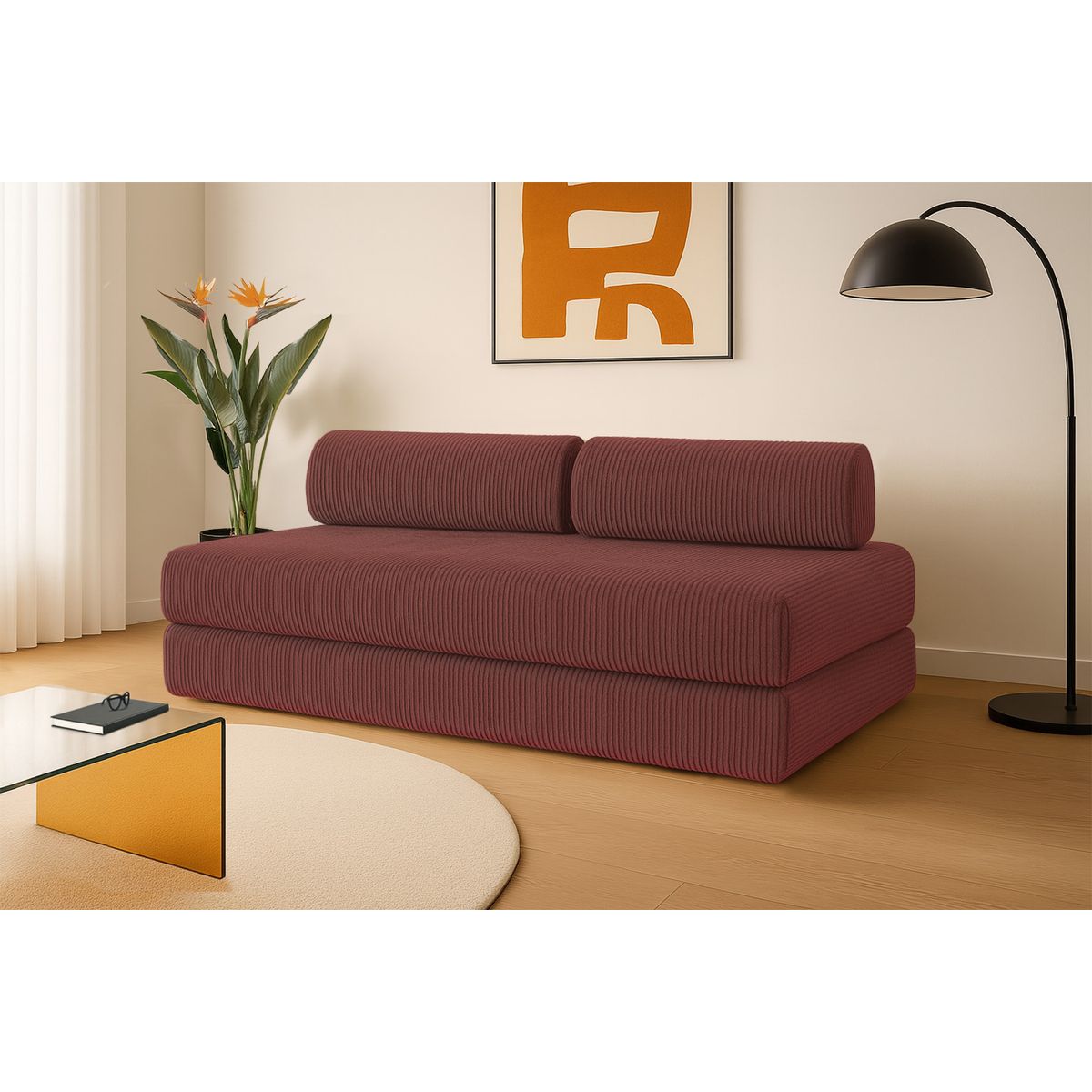 Lincoln Straight Sofa - 3 Seater - Corduroy