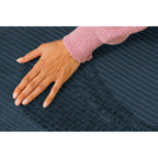 Tumbona Modular - Tela Exterior a Rayas - Blanco y Verde Oscuro