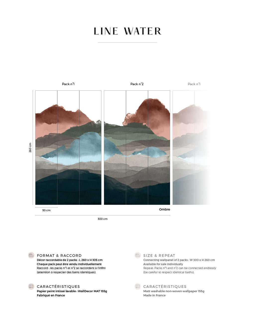 Fototapeta Line Water - Ombre