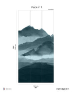 Mural Line Water - Bleu De Prusse