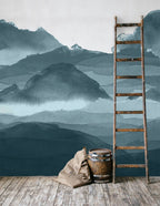 Mural Line Water - Bleu De Prusse