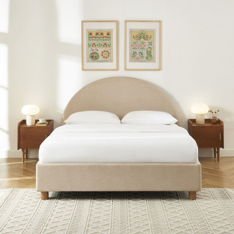 Taijo - Bed - Velvet - Sand Beige