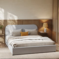Tilly - Lit Double Avec Coffre En Tissu Gris