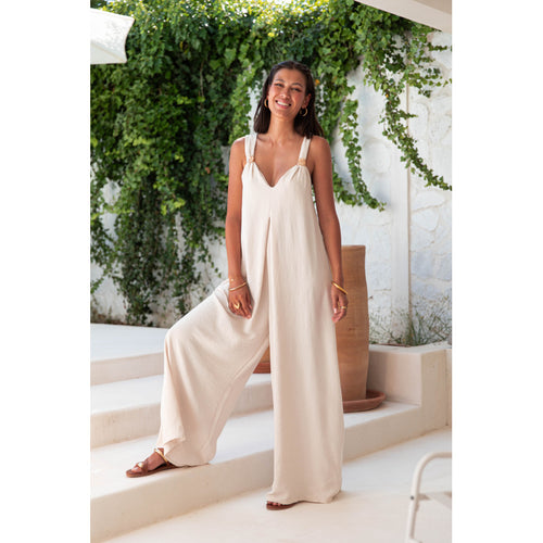 Loïs Beige - Fluid Jumpsuit