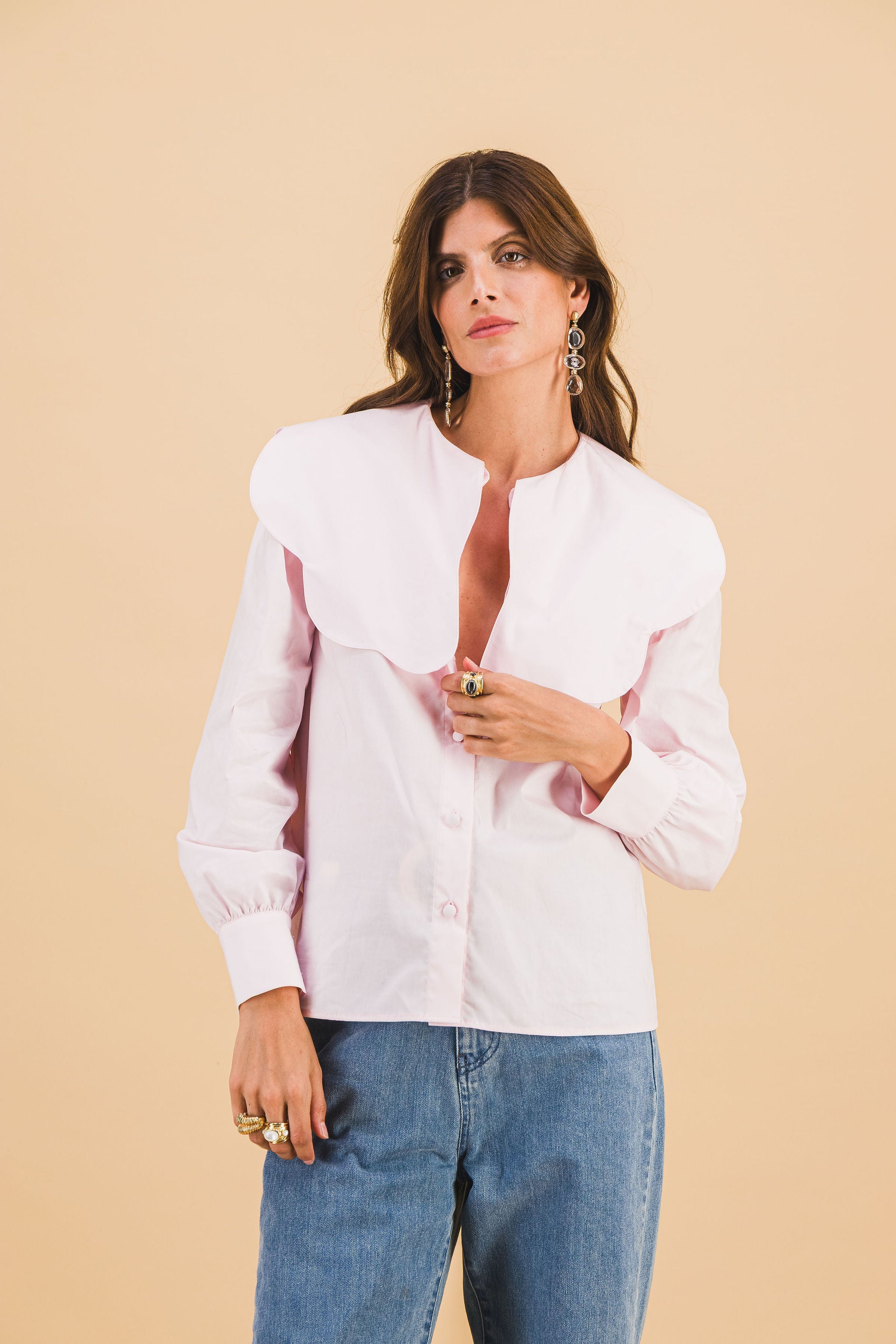 Pale Pink Collar Shirt