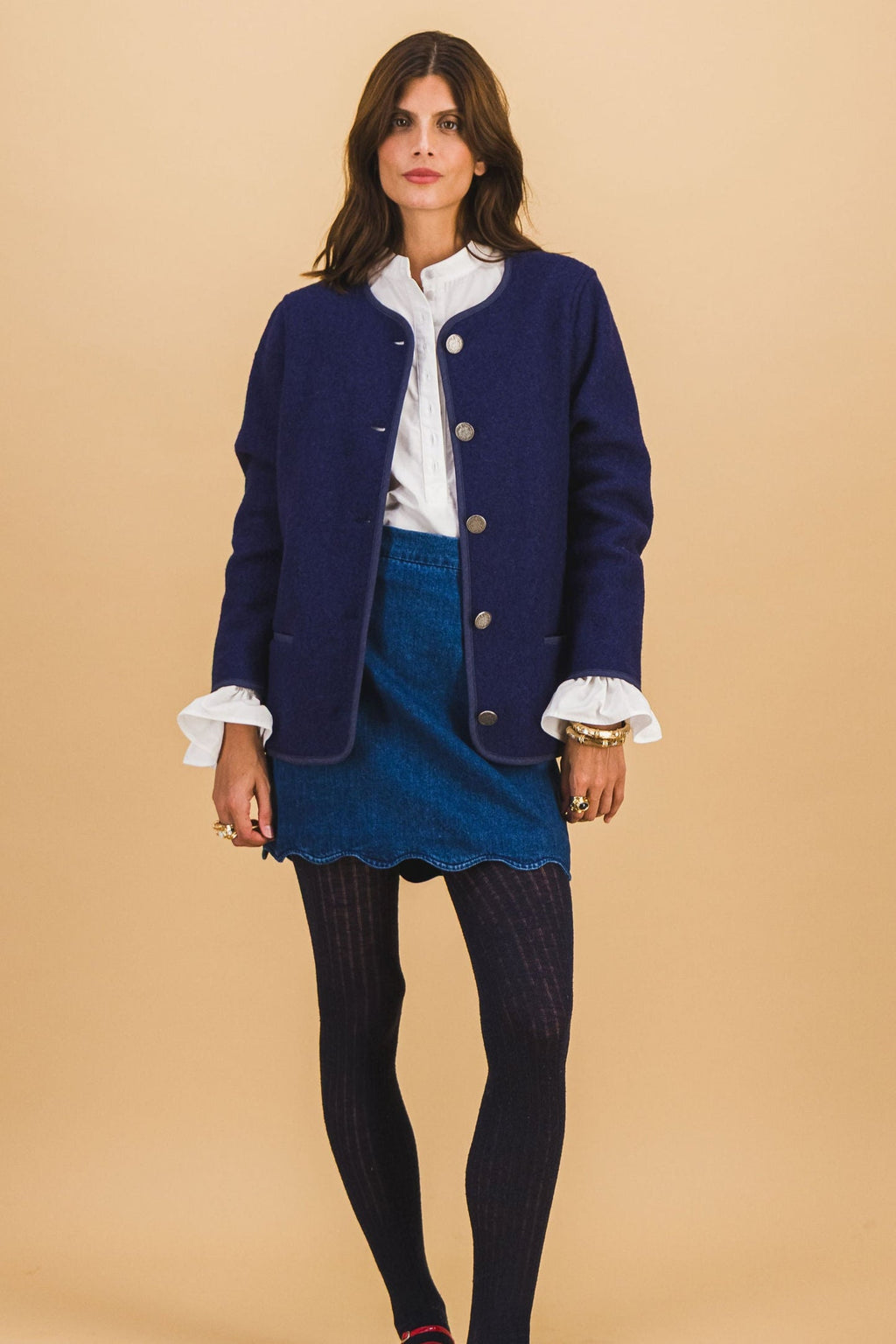Brown Denim Skirt