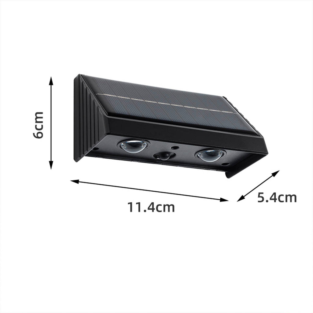 Kyla - Solar Wall Light - Plastic - Black