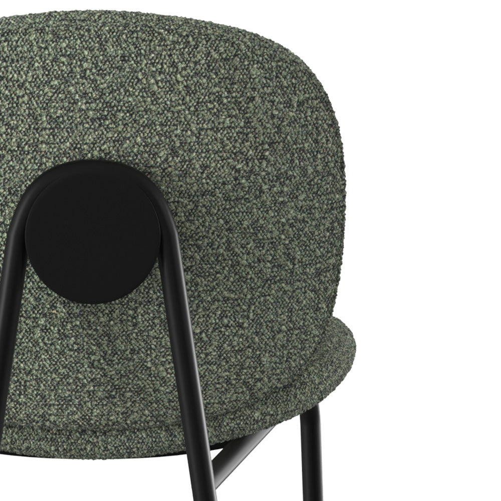 Iris - Lot De 2 Chaises Pour Îlot Central En Tissu Bouclé Vert