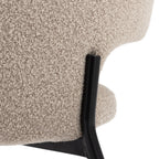 Soren - Lote de 2 sillas - Tejido bouclé y metal - Beige jaspeado