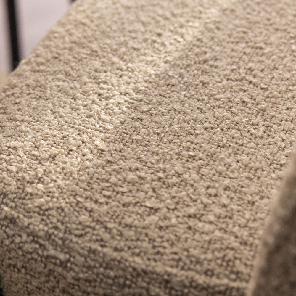 Soren - Lote de 2 sillas - Tejido bouclé y metal - Beige jaspeado