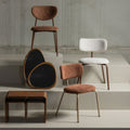 Travis - Lote de 2 sillas - Tela y metal - Beige