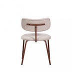 Travis - Lote de 2 sillas - Tela y metal - Beige