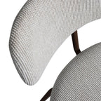 Travis - Lote de 2 sillas - Tela y metal - Beige