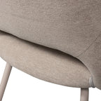 Jenny - Lote de 2 sillones de mesa - Tela - Beige
