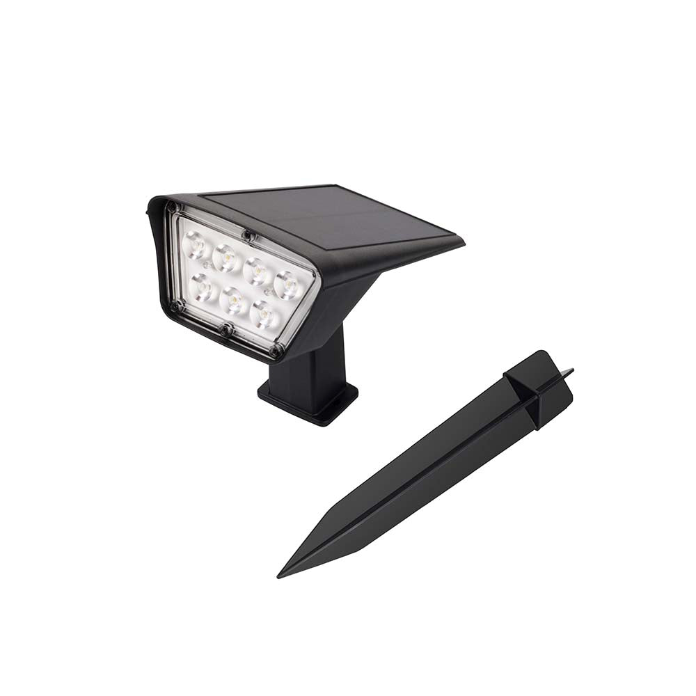Curtis - Solar Spotlight - Plastic - Black