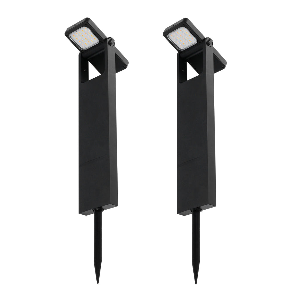 Brity - Bolardo y poste solar - Plástico - Negro