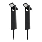 Brity - Bolardo y poste solar - Plástico - Negro