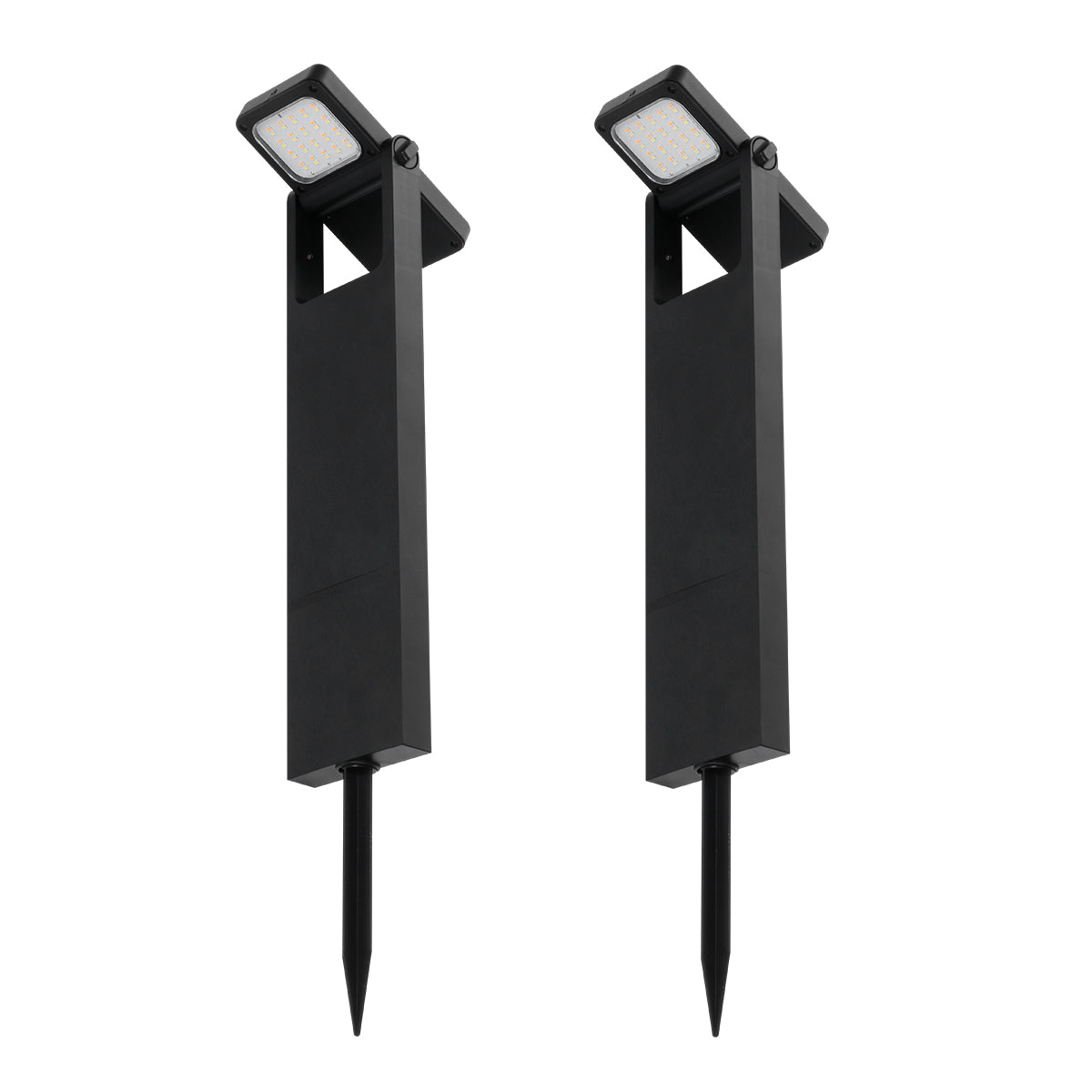 Brity - Bolardo y poste solar - Plástico - Negro