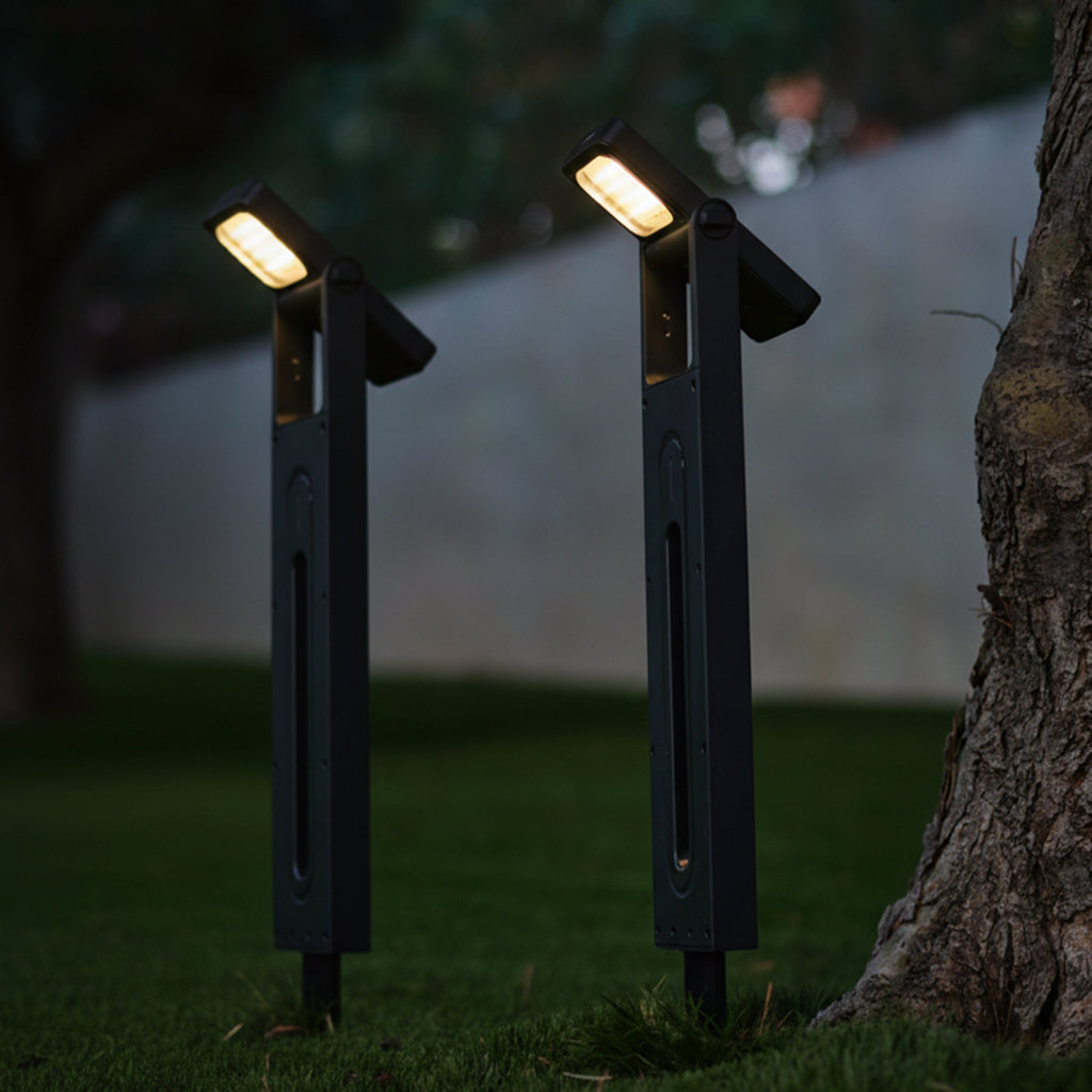 Brity - Bolardo y poste solar - Plástico - Negro