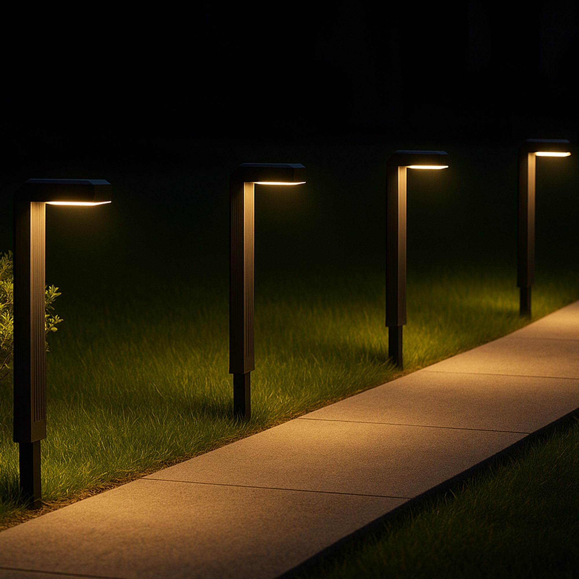 Torly - Solar Bollard & Post Light - Plastic - Black