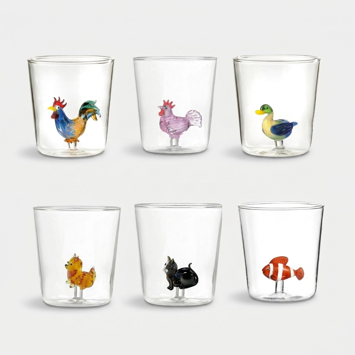 Pet Friends Mix 5 - Lot De 6 Verres Décorés