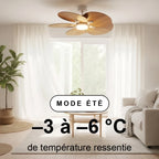 Lotus Teinté Chêne | Ventilateur De Plafond – Ø 105 Cm