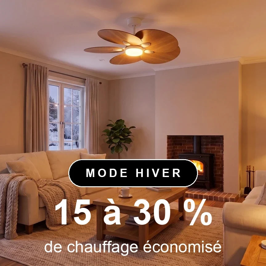 Lotus Teinté Chêne | Ventilateur De Plafond – Ø 105 Cm