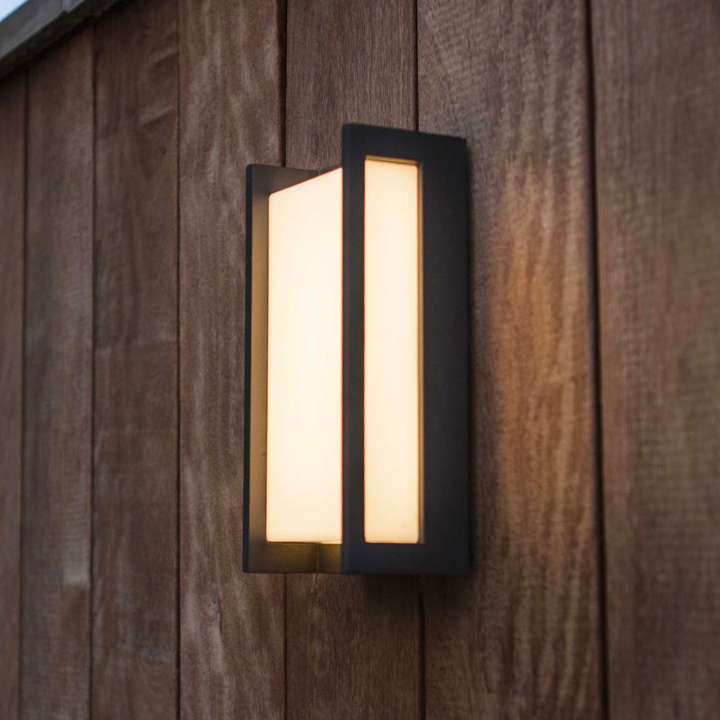 Qubo Grey - Mains Wall Light - Aluminium - Dark Grey